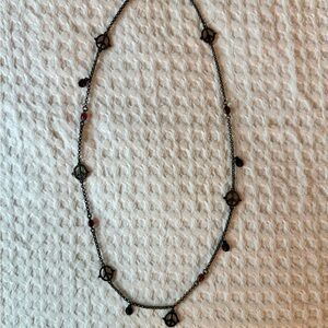 Elegant Black and Red Necklace